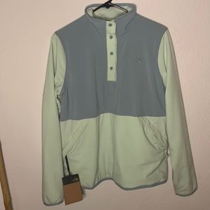 Womens M/ TheNorthFace mountain sweatshirt, pullover BLUE AND JADE